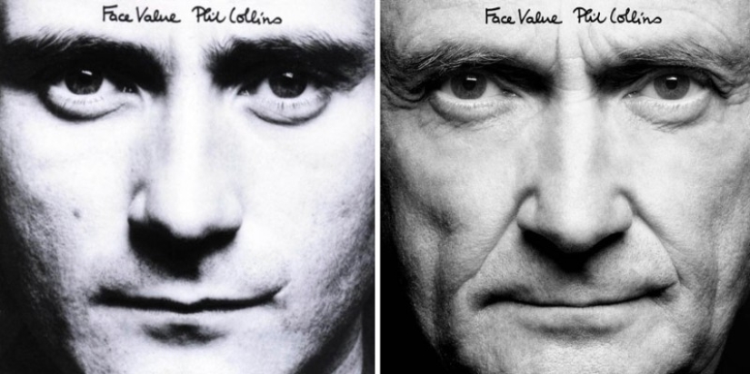 Phil Collins recreated his album covers