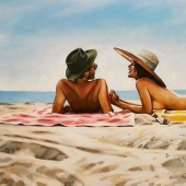 Playas calientes y mujeres bronceadas en los cuadros radiantes de Thomas Saliot: 12 fotos