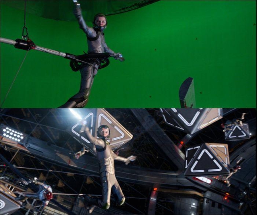 Playing against the backdrop of a green screen - how modern films are shot with special effects Playing against the backdrop of a green screen - how modern films are shot with special effects