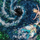 Por qué el fotógrafo ahogó a las sirenas en botellas de plástico