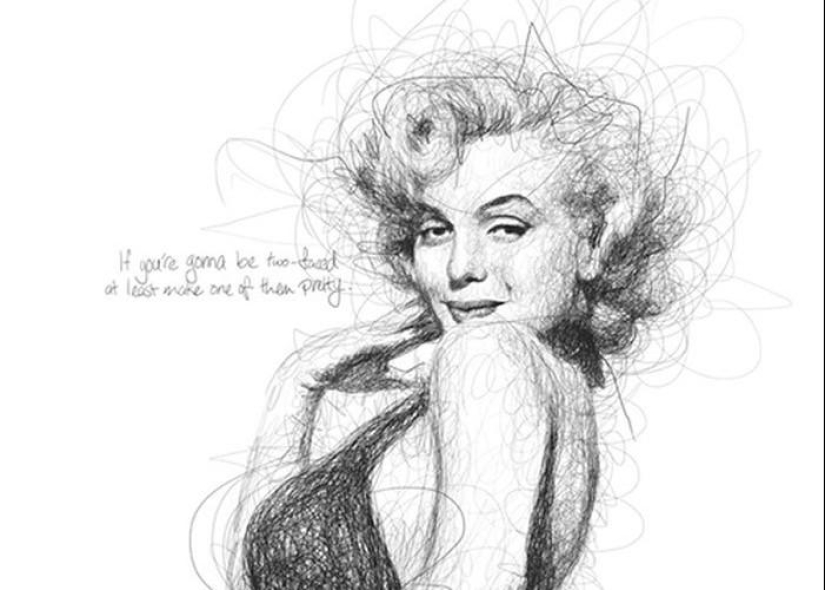 Portraits drawn by a child with dyslexia