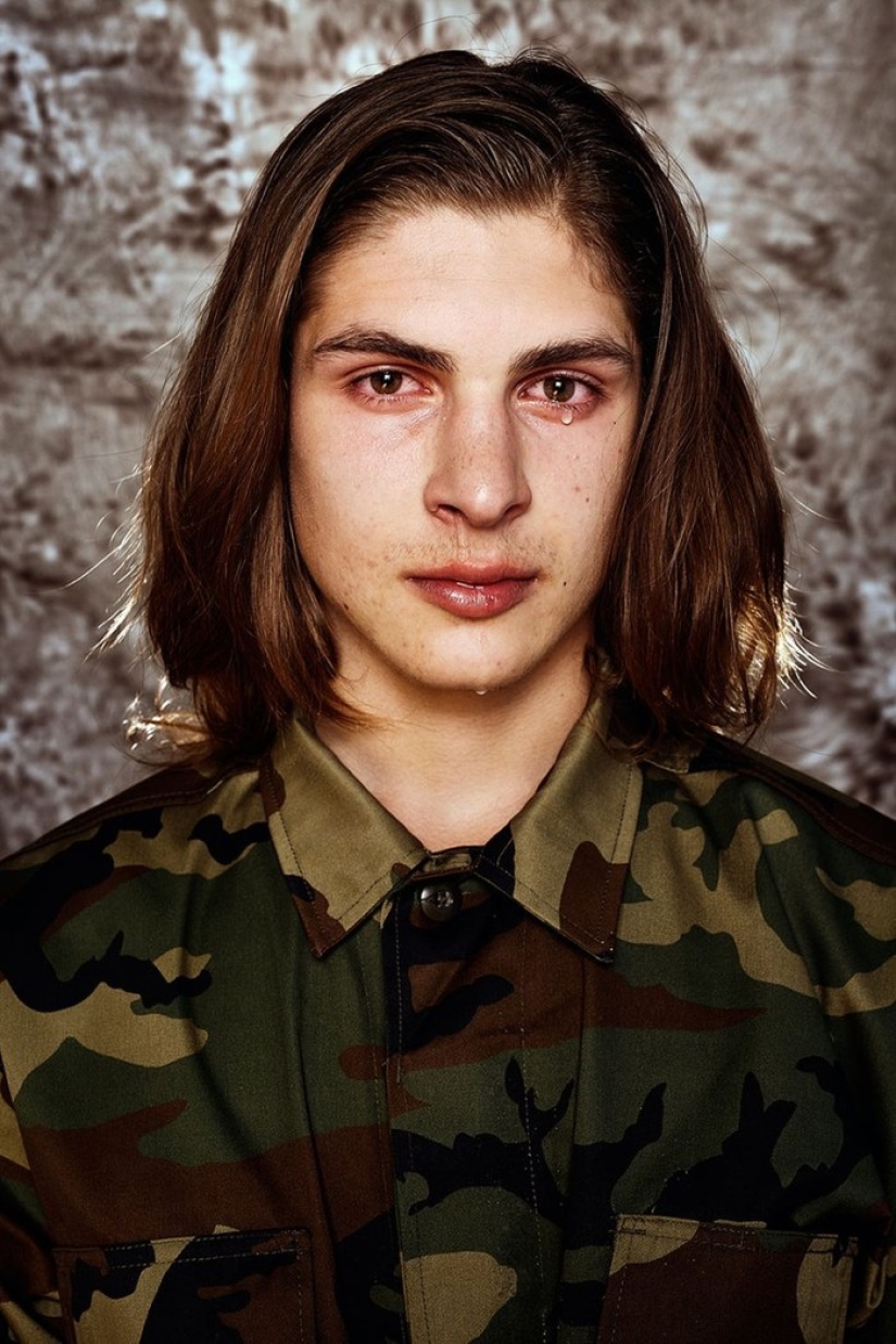 Portraits of Lithuanian guys reacting to the resumption of conscription