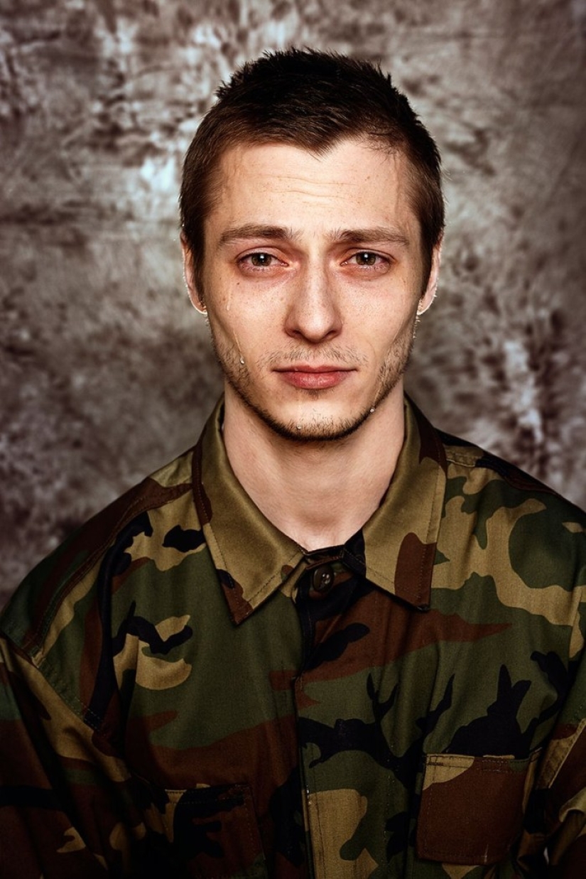 Portraits of Lithuanian guys reacting to the resumption of conscription