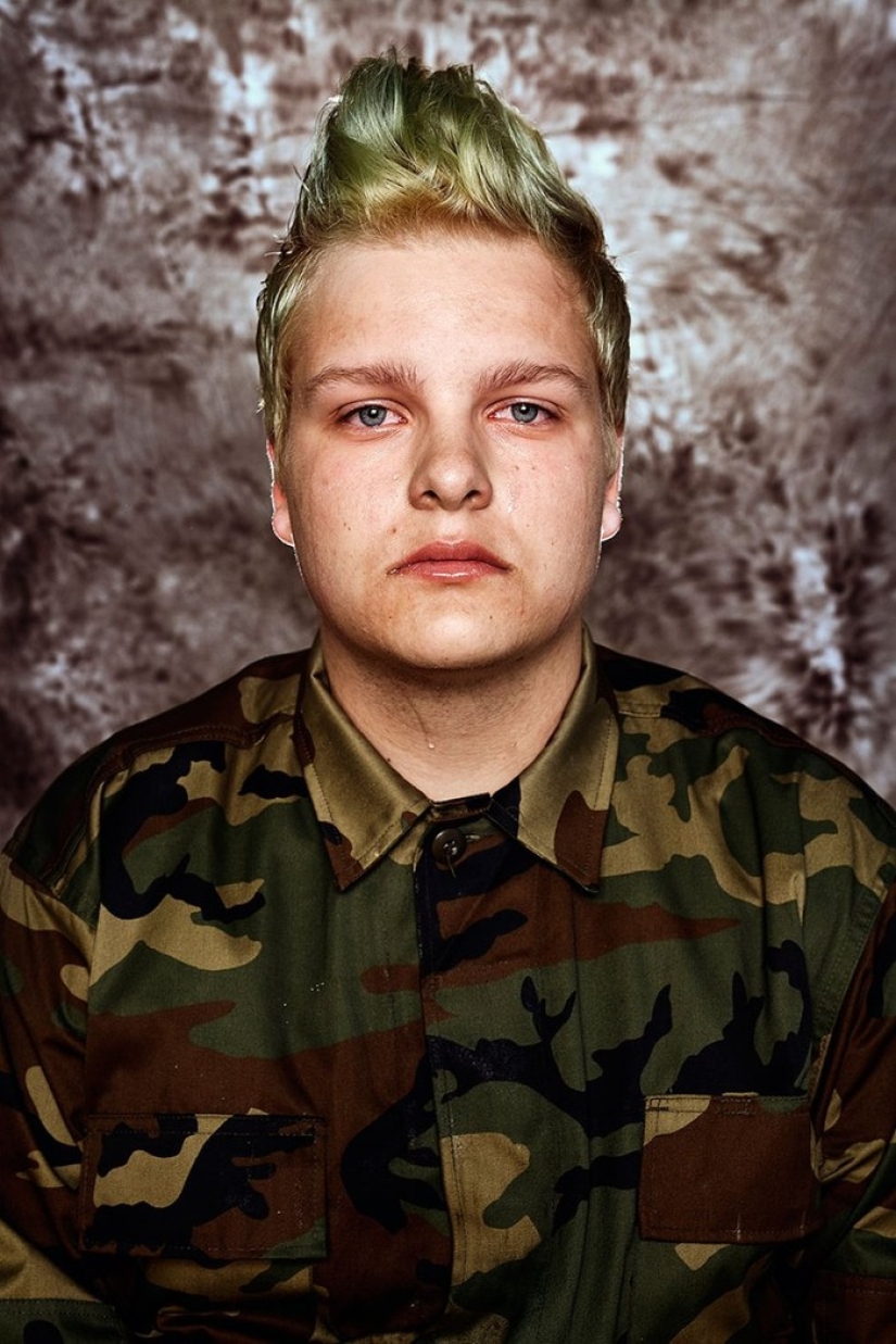 Portraits of Lithuanian guys reacting to the resumption of conscription