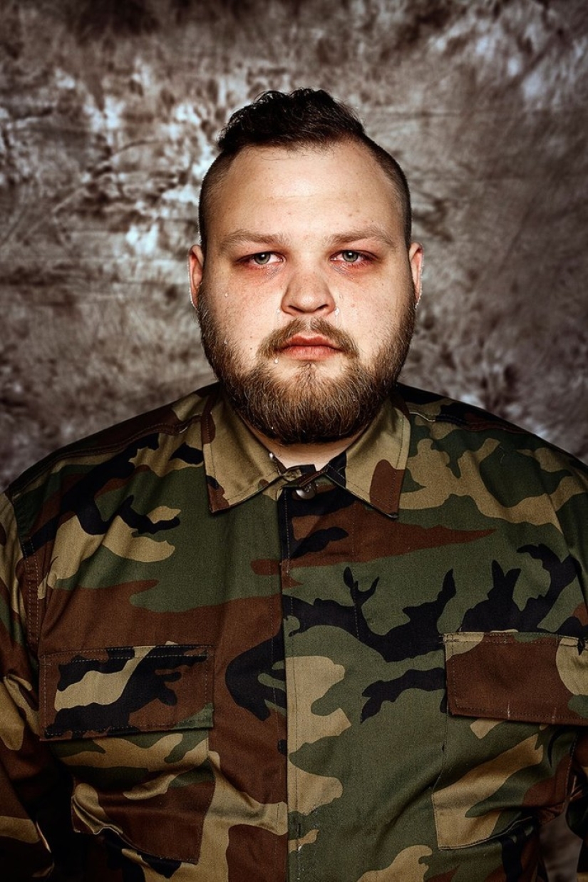 Portraits of Lithuanian guys reacting to the resumption of conscription