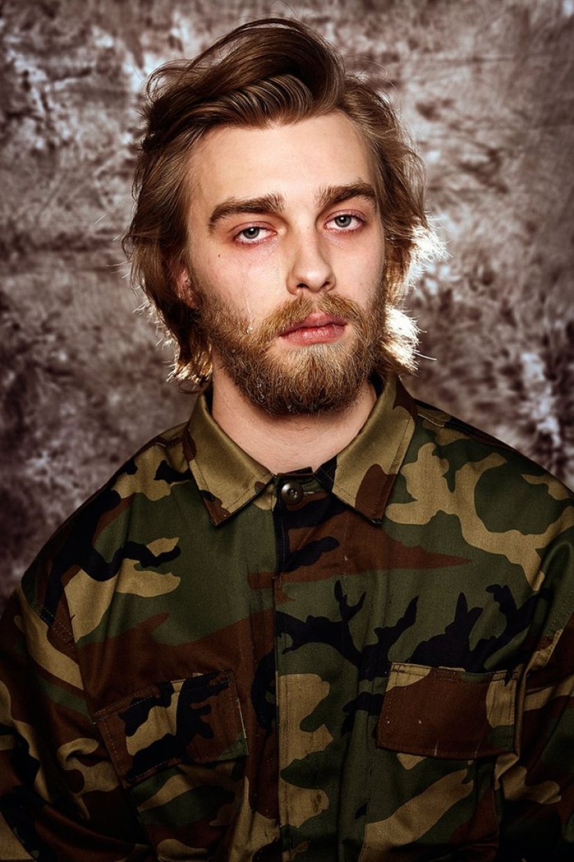 Portraits of Lithuanian guys reacting to the resumption of conscription