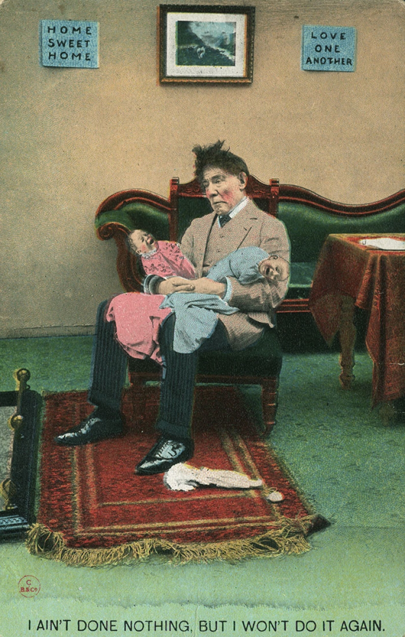 Postales retro que muestran el miedo de la sociedad al empoderamiento de las mujeres