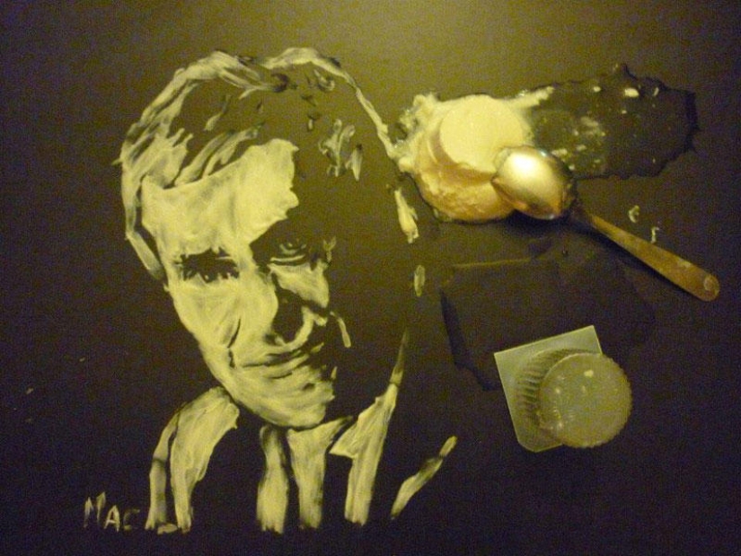 Quick pictures painted with drinks and food Quick pictures painted with drinks and food