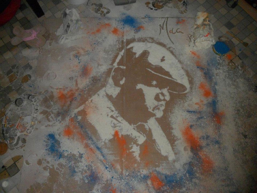 Quick pictures painted with drinks and food Quick pictures painted with drinks and food