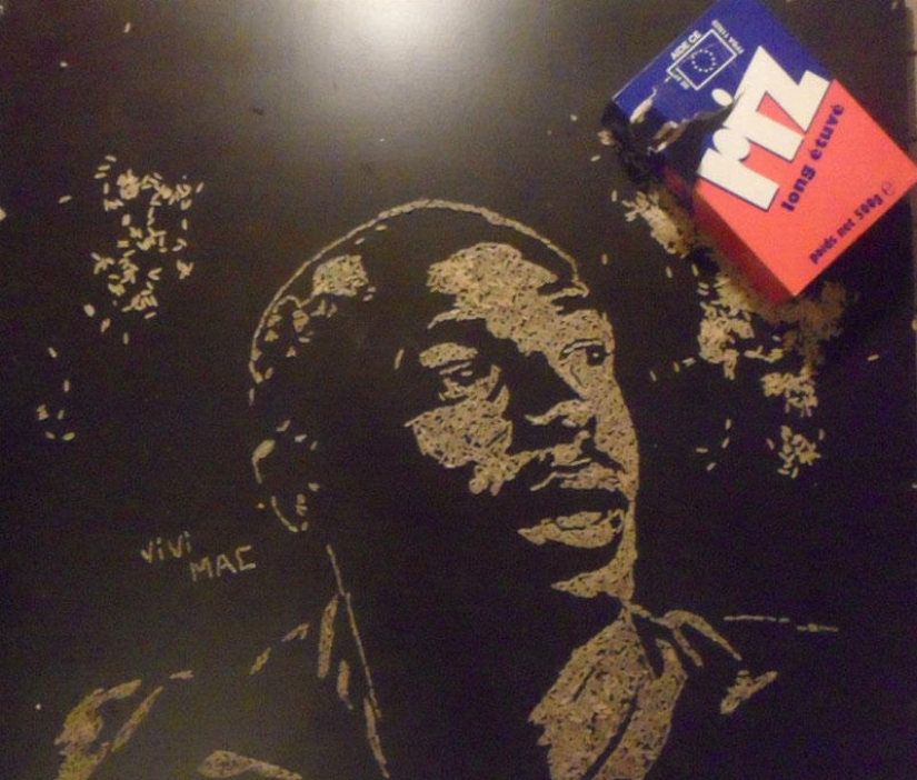 Quick pictures painted with drinks and food Quick pictures painted with drinks and food