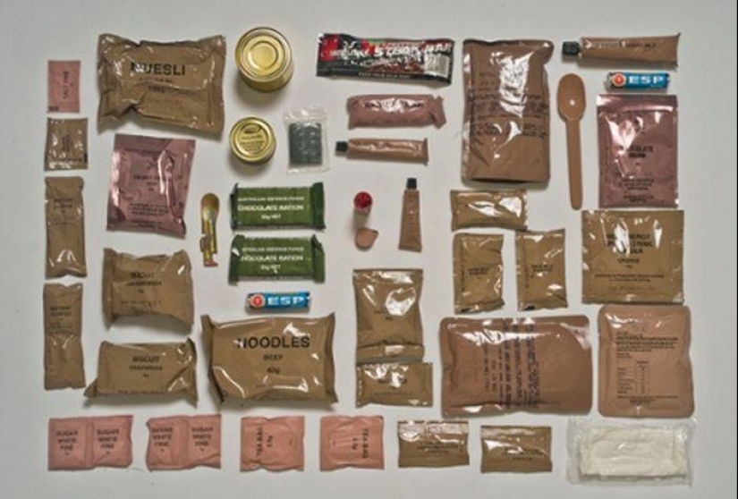 Raciones secas en diferentes ejércitos del mundo. Raciones secas en diferentes ejércitos del mundo.