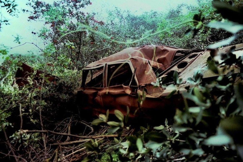 Rare cars on the bluffs of Mulholland Drive