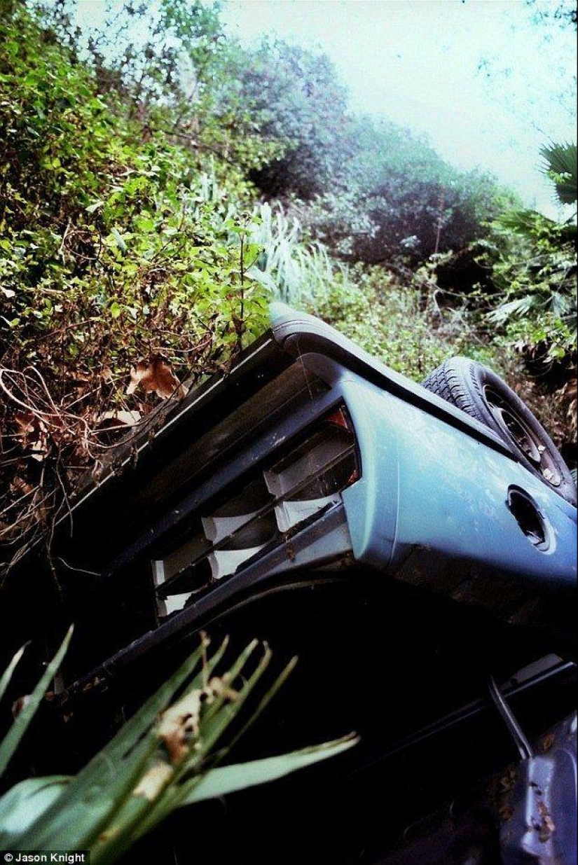 Rare cars on the bluffs of Mulholland Drive