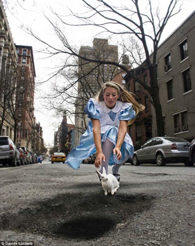 Road potholes as an art object