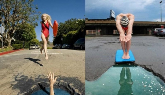 Road potholes as an art object