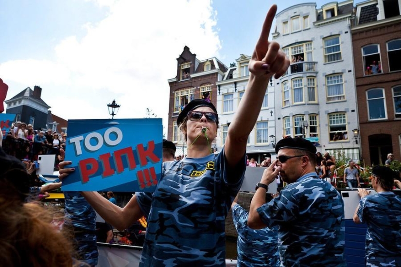 "Russian OMON" took part in the gay parade in Amsterdam