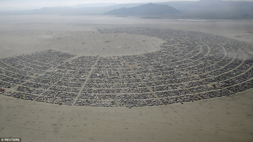 See the scale - Burning Man festival from a bird's eye view and more