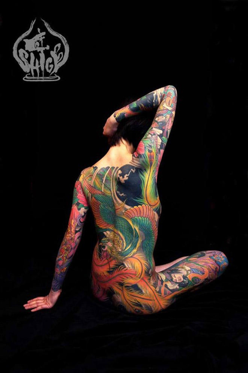 Shige is a Japanese full body tattoo artist. Shige is a Japanese full body tattoo artist.