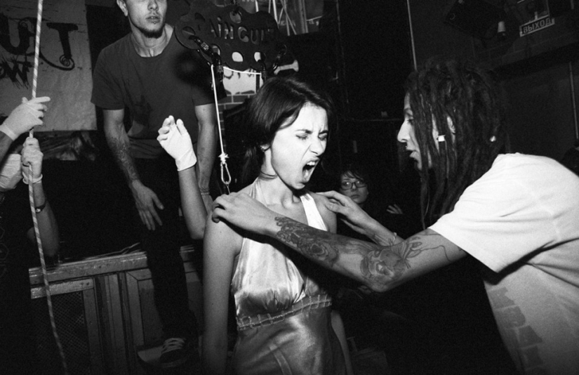 Shocking photos: On hooks