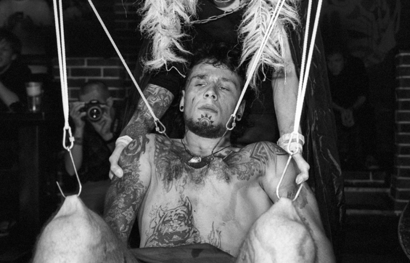 Shocking photos: On hooks