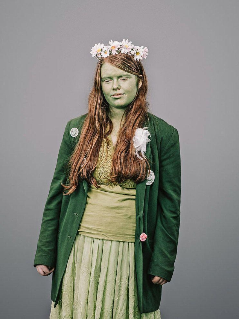 Shreks, ancianos informales y otros personajes de la fiesta Jack in green