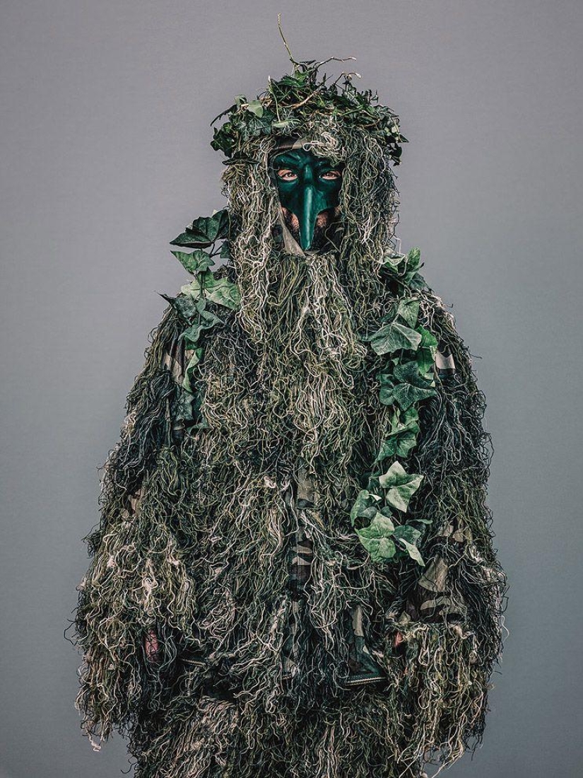 Shreks, elderly informals and other characters from the holiday Jack in green