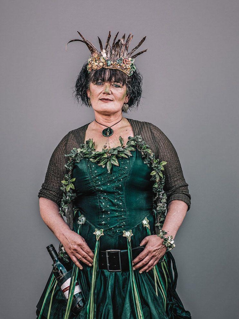 Shreks, elderly informals and other characters from the holiday Jack in green