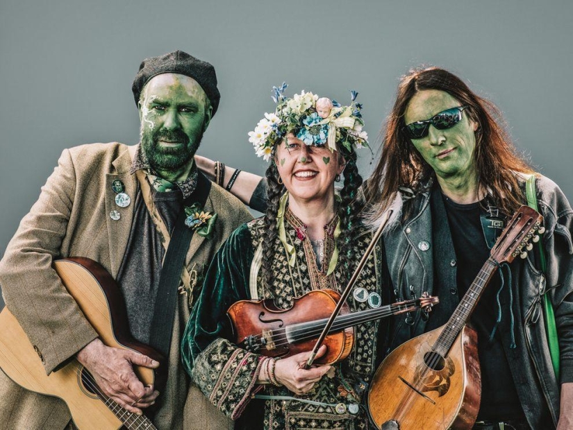 Shreks, elderly informals and other characters from the holiday Jack in green