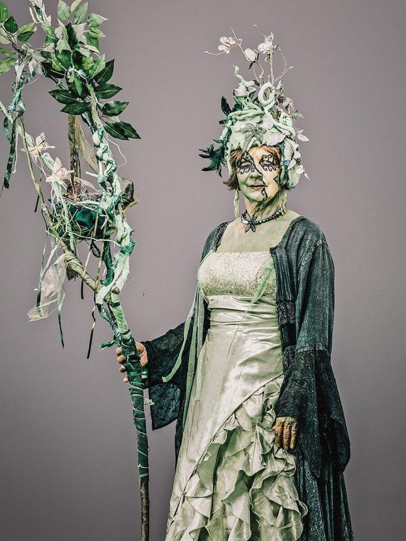 Shreks, elderly informals and other characters from the holiday Jack in green