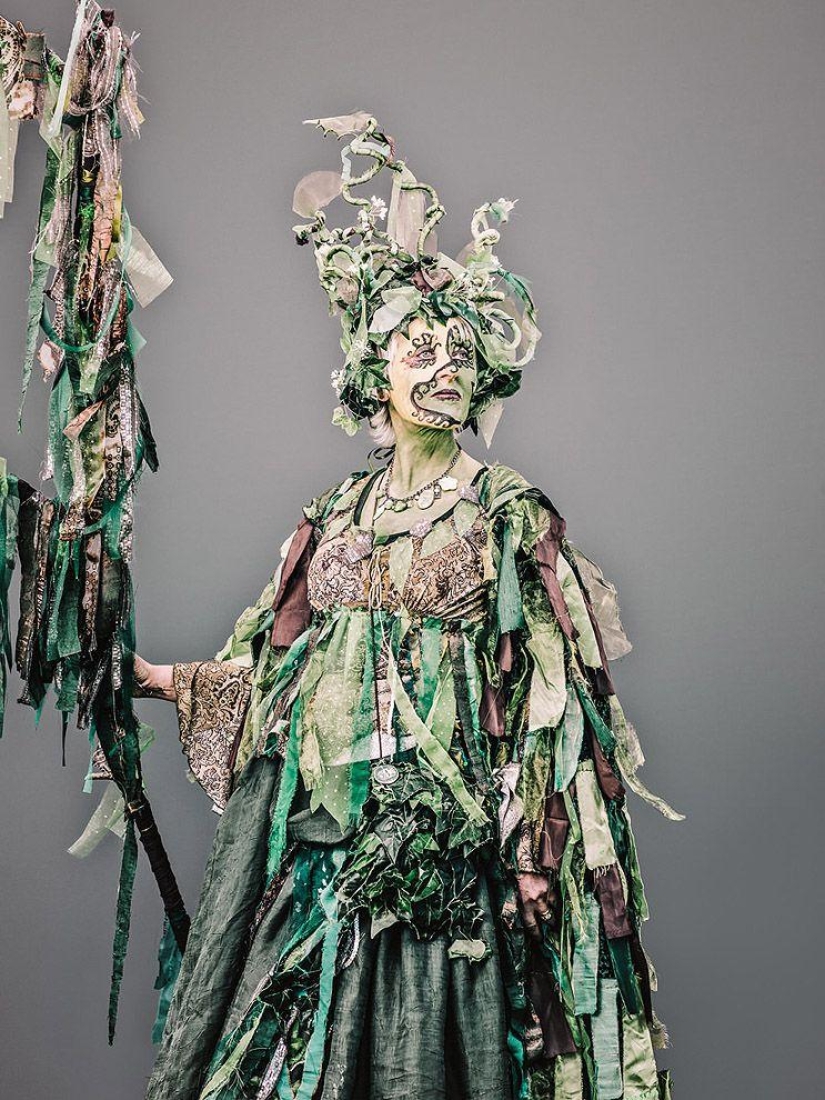 Shreks, elderly informals and other characters from the holiday Jack in green