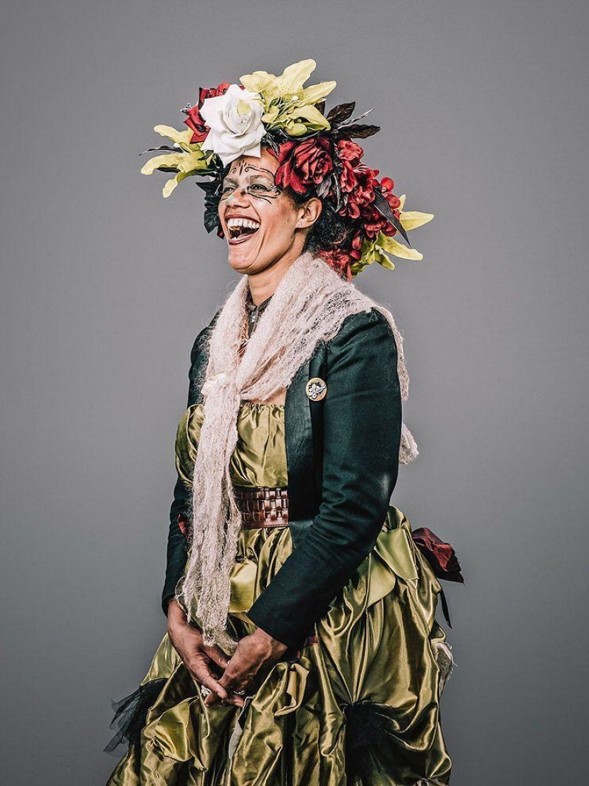 Shreks, elderly informals and other characters from the holiday Jack in green