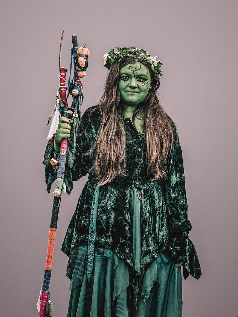 Shreks, elderly informals and other characters from the holiday Jack in green