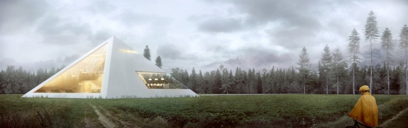 Siéntete como un faraón: un concepto futurista de casa piramidal