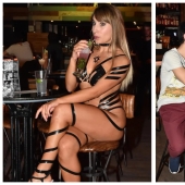 Sin ropa y sin vergüenza: cómo una mujer británica fue al pub en un bikini hecho de escocés