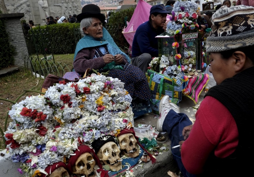 Skull Day, or Day of the Dead, in Bolivia