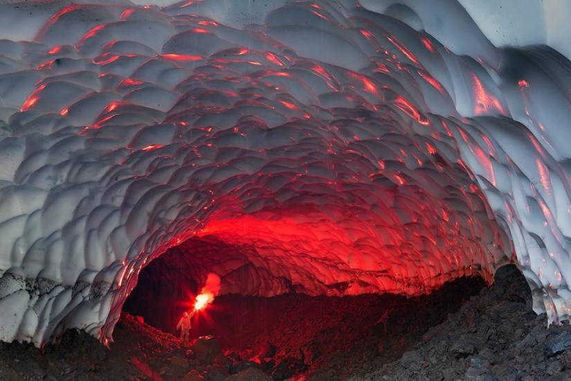 Snow caves of Kamchatka