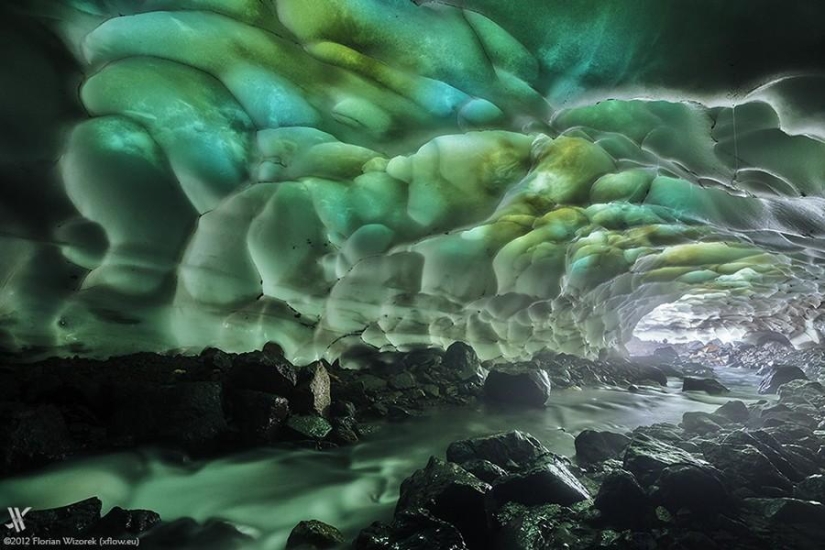 Snow caves of Kamchatka