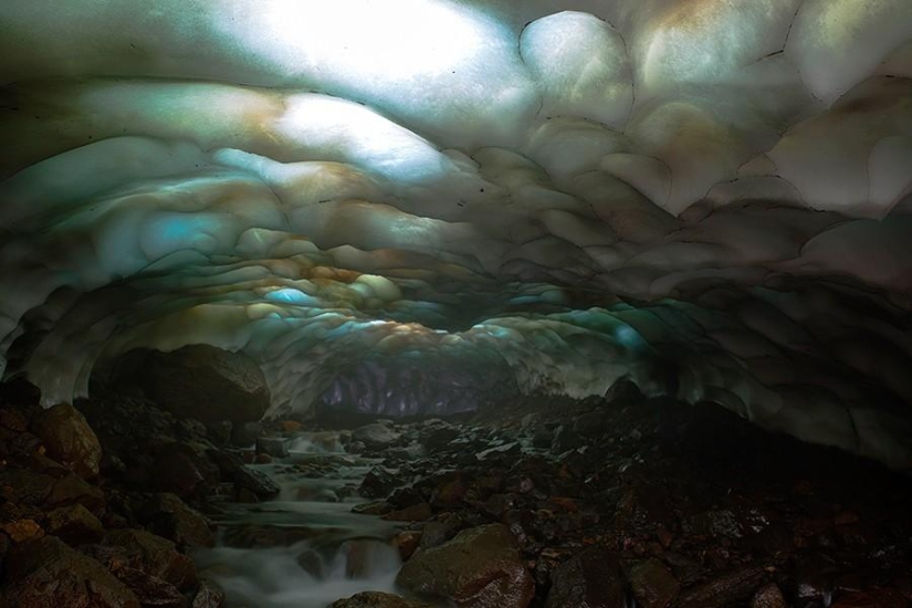 Snow caves of Kamchatka