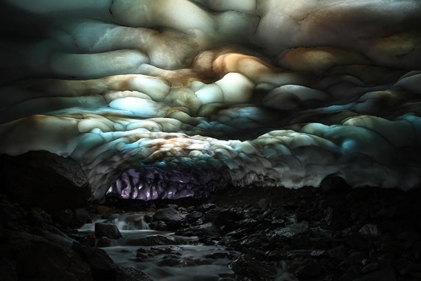 Snow caves of Kamchatka