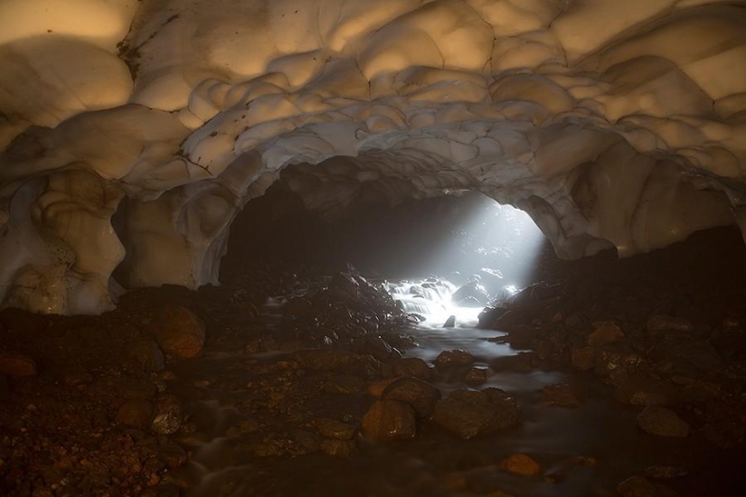 Snow caves of Kamchatka