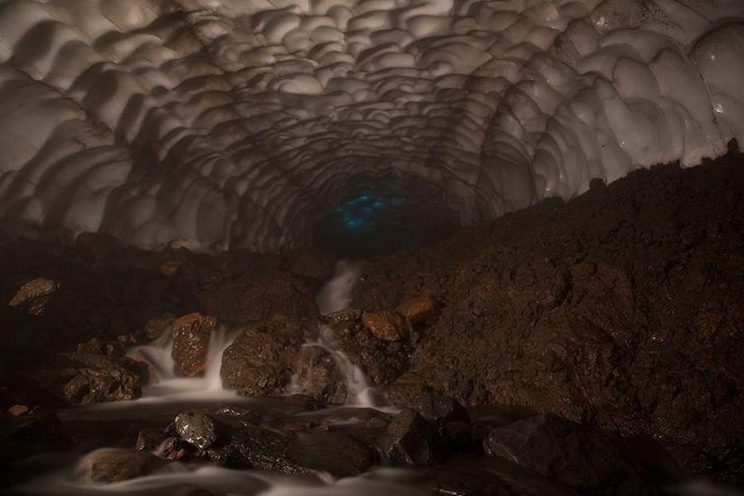 Snow caves of Kamchatka