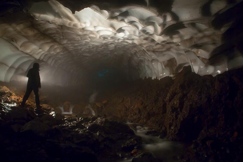 Snow caves of Kamchatka