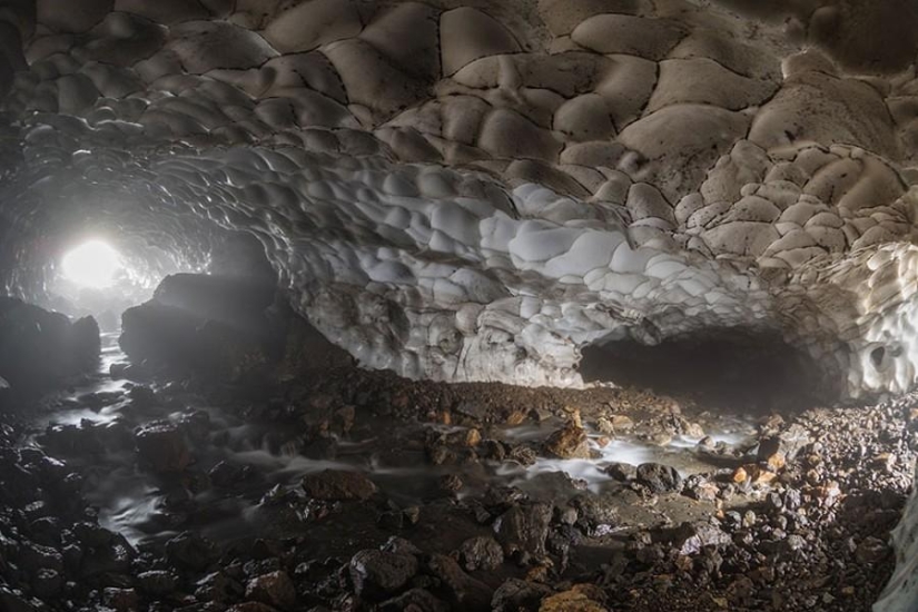 Snow caves of Kamchatka