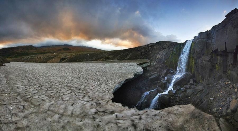 Snow caves of Kamchatka