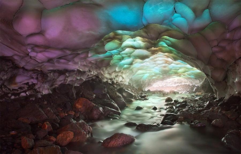 Snow caves of Kamchatka