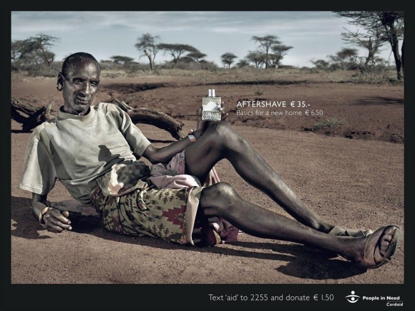 Social advertising about people in need: "Little money - big difference"