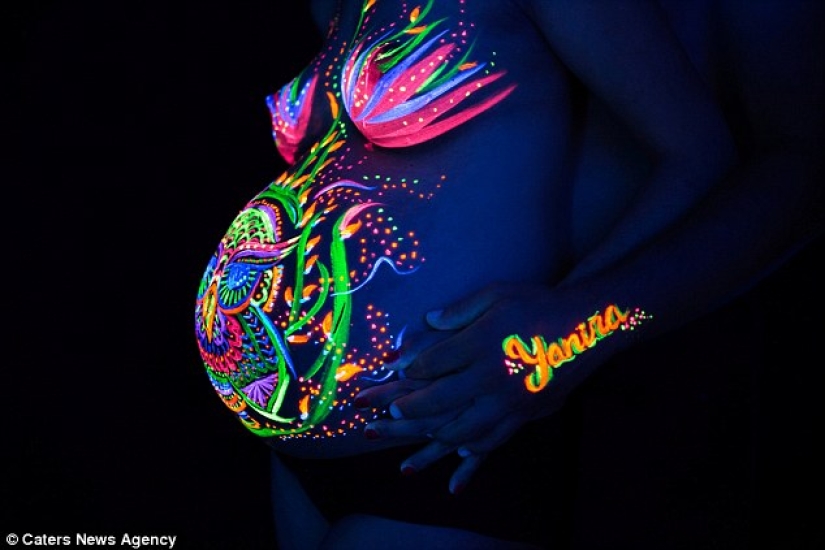 Spanish artist paints incredible pictures on pregnant women's stomachs