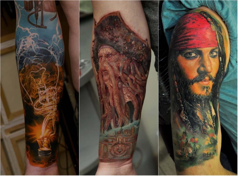 Súper tatuajes de Dmitry Samokhin