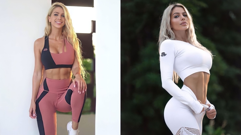 Squatting: Bulgarian fitness model Yanita Yancheva, who inspires millions of people to exercise with her figure