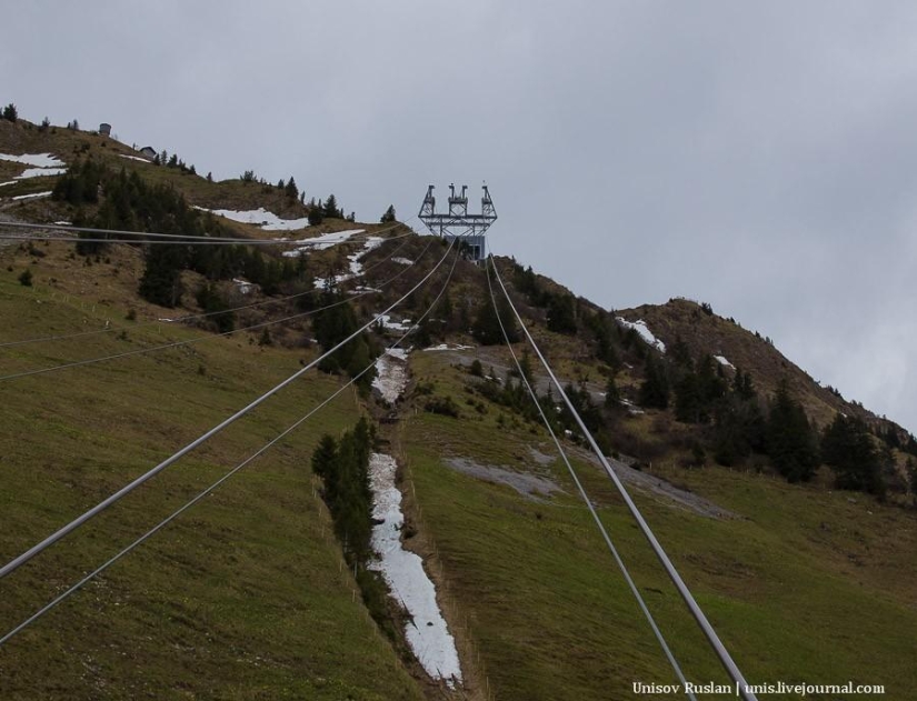 Stanserhorn Cabrio - cabina de teleférico de dos pisos